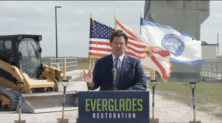 Gov. DeSantis is eager to tout Everglades restoration milestone