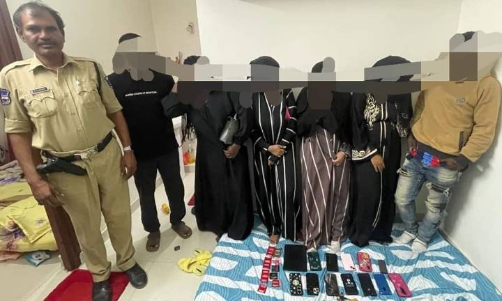 Miyapur Police Bust Prostitution Racket; Five Foreign Nationals Arrested