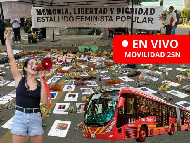 🔴Marchas 25N: EN VIVO Movilidad en Bogotá HOY; bloqueos y rutas disponibles ¿Qué se conmemora?