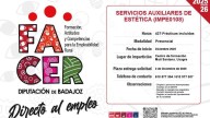 La Diputación de Badajoz abre el plazo de inscripción para un curso de servicios auxiliares de estética, dentro del proyecto 'Facer'