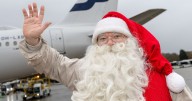 'The most famous Finn' jets into Manchester Airport from Lapland