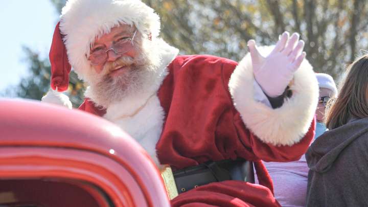 See list of Upstate Christmas parades featuring lights, floats, bands