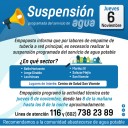 Empopasto informa suspensión programada del servicio de agua potable este jueves 6 de noviembre