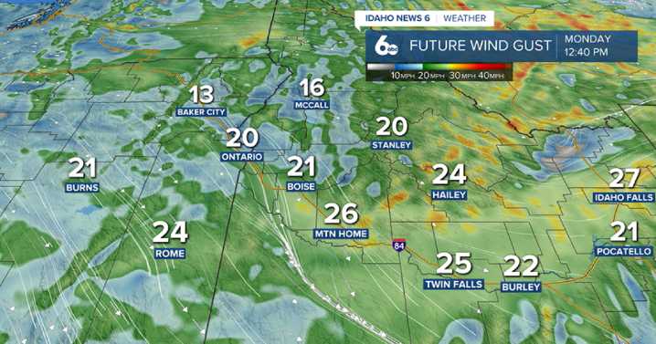 Cold Front Brings Cooler Air, Gusty Winds,  and Light Mountain Snow