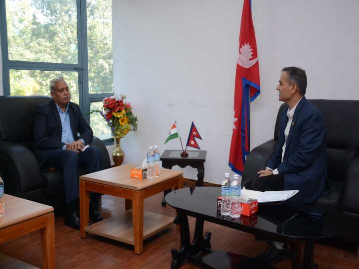 Indian Ambassador meets Nepal Home Minister, discusses March poll