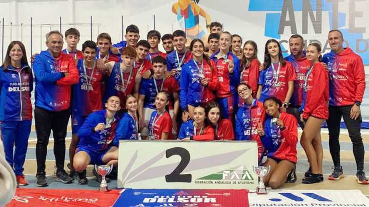 El Atletismo Delsur La Palma se proclama doble subcampeón de Andalucía sub 16