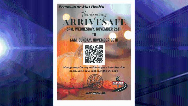 Free Thanksgiving rides in Montgomery Co. to curb drunk driving