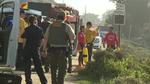 Dad dead, 5-year-old missing after wave pulls them into ocean