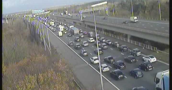M6 traffic LIVE as lanes closed after 'multi