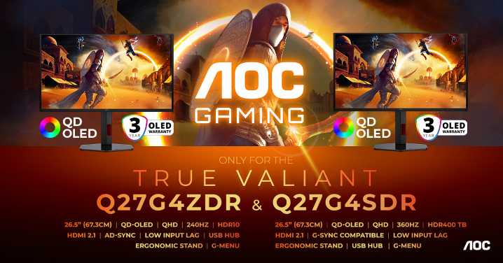 AOC Launches Its First QD-OLED Monitors In AOC Gaming Lineup, Boasting Up To 360 Hz Refresh Rate