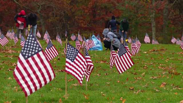 Volunteers keep Veterans Day tradition alive at Mass. cemetery