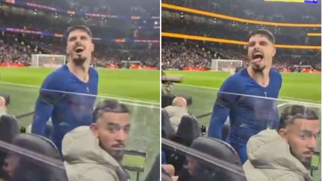 Chelsea star filmed wildly taunting Tottenham fans during derby win