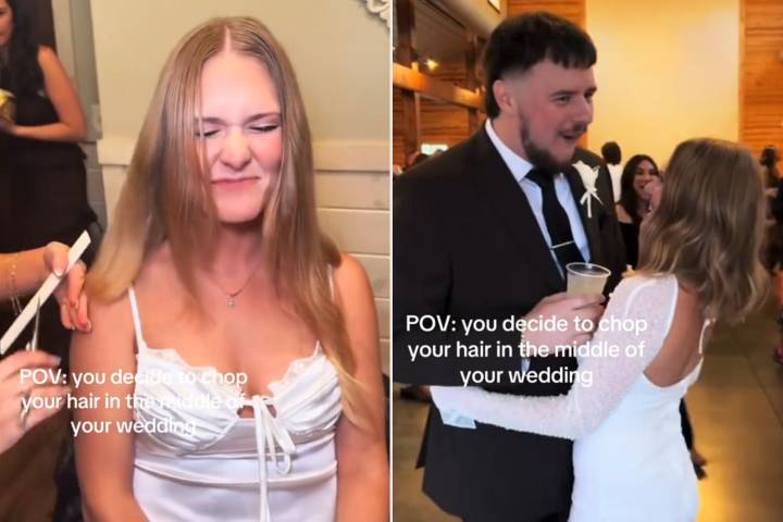 Bride Surprises Groom with Haircut Between Wedding and Reception (Exclusive)