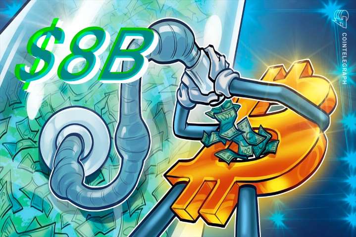 El "depósito monetario" de Bitcoin acumula USD 8.000 millones de dólare