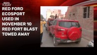Video: Red EcoSport car used in Delhi blast towed away from Haryana village