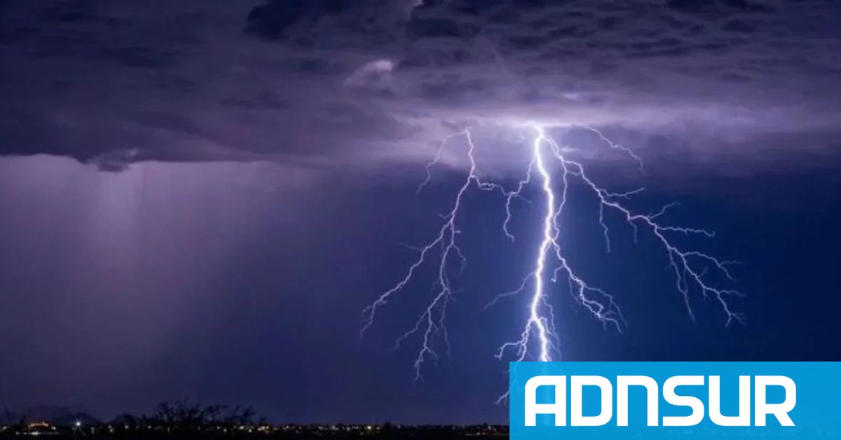 Alerta amarilla por tormentas muy fuertes en parte de Chubut: podría haber actividad eléctrica y ráfagas intensas