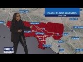 LA Rain: Flash Flood warning in effect