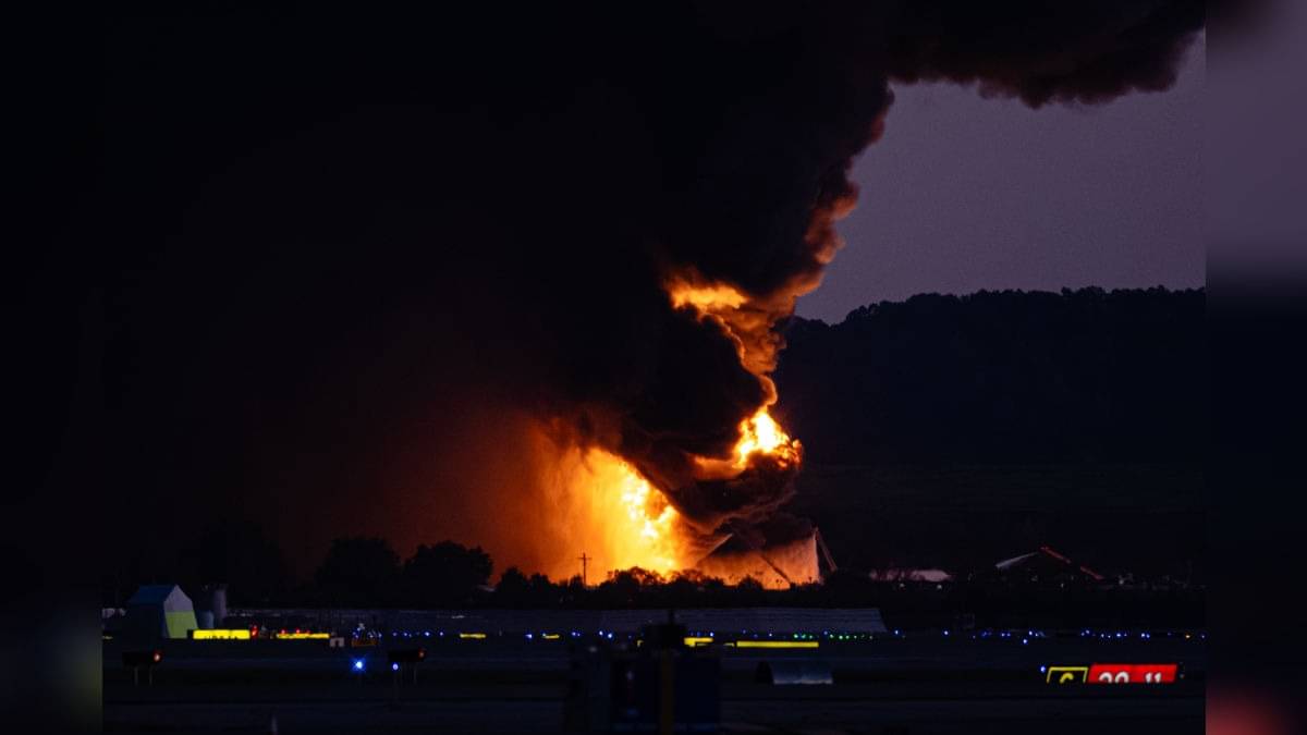 Massive Fireball Erupts After Crago Plane Crashes During Takeoff