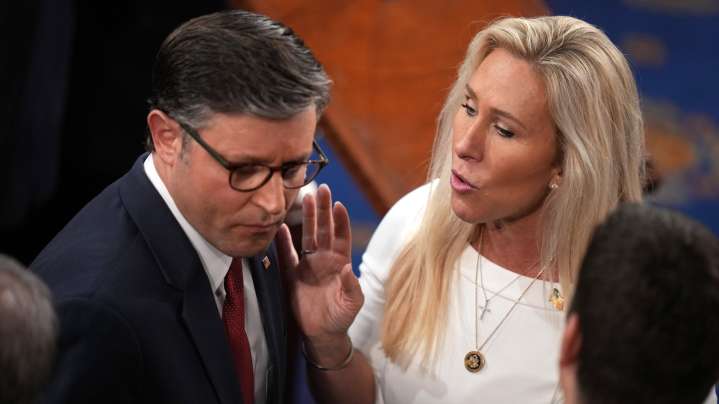 Marjorie Taylor Greene Hints A Nasty Feud Is Brewing With Mike Johnson On The View