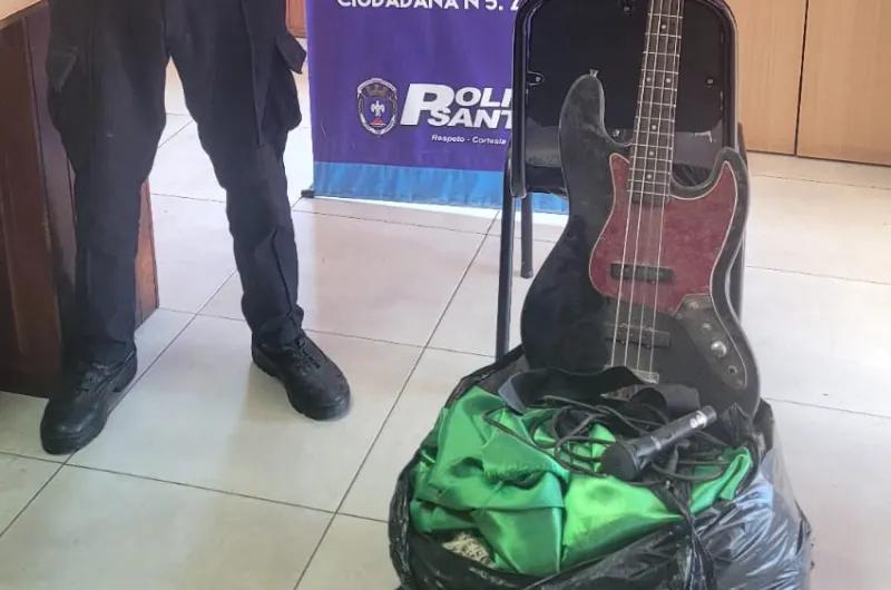 Recuperan instrumentos robados tras una entrega voluntaria en Villa Suaya: apuntan a tres sospechosos