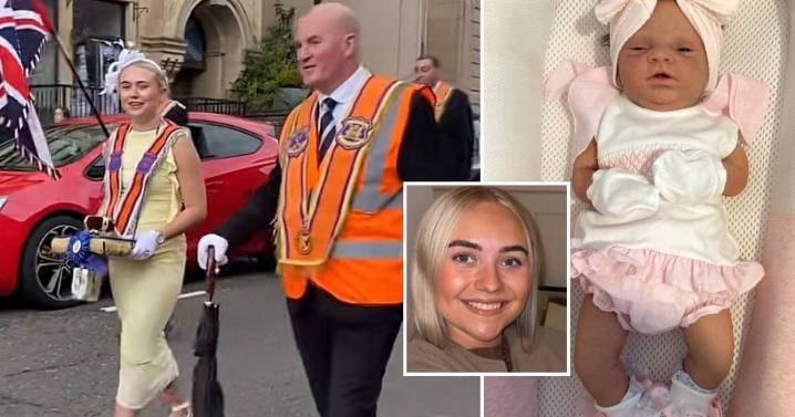 'Pregnant' fake baby scammer Kira Cousins filmed marching in Orange Walk