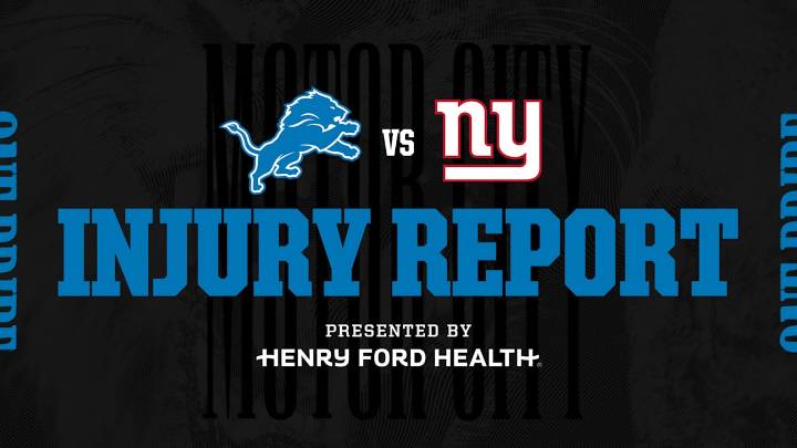 Lions vs. Giants injury report: Nov. 21