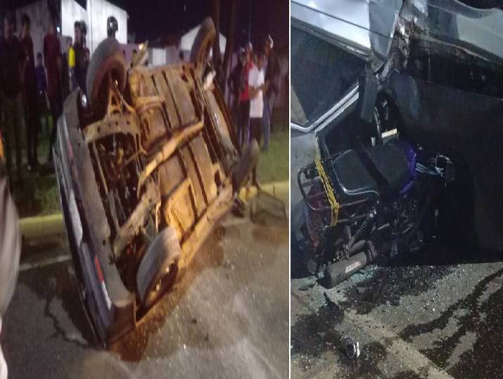 Muere motorizado en choque aparatoso en avenida Atlántico