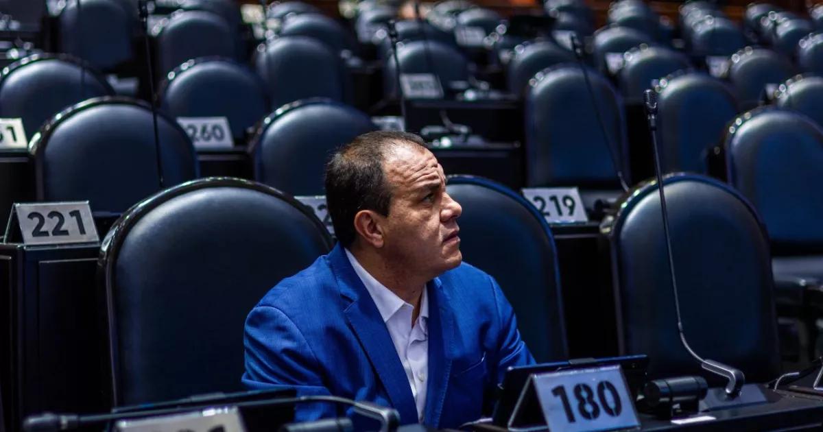 ¡Tensión en San Lázaro! Denuncian a Cuauhtémoc Blanco tras lanzar un beso a diputada