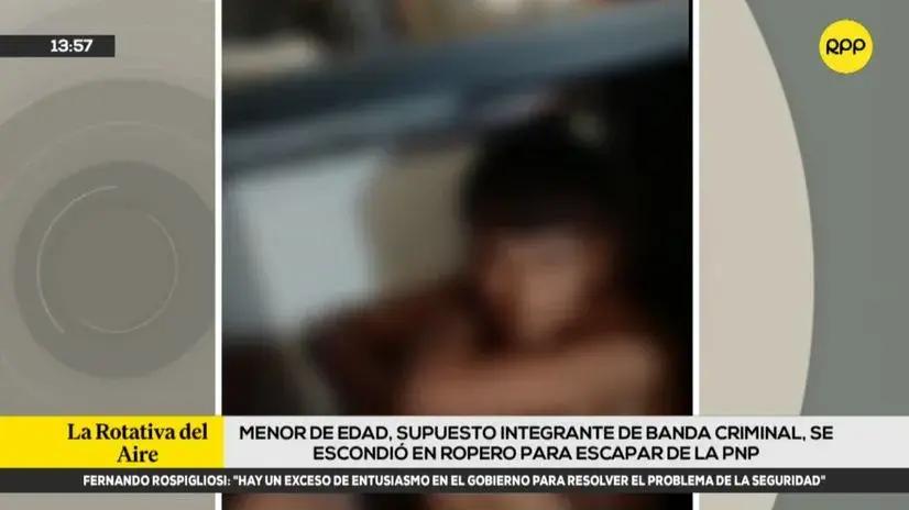 Lambayeque: menor de edad que integraría banda criminal se escondió en un ropero para evitar ser detenido