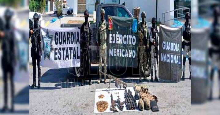 Rescatan a secuestrado y decomisan potente arsenal en Ciudad Mier
