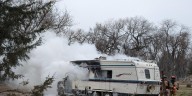 One dead after camper fire in north Lincoln