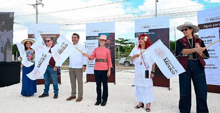 Claudia Sheinbaum da inicio al proyecto Agua para Campeche con inversión de 1,400 mdp