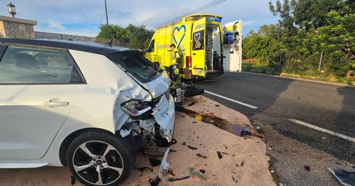 Herido grave un motorista tras impactar con un coche en Son Anglada
