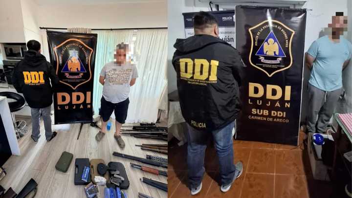 Los buscaban por un crimen en Luján y hallaron un arsenal en un country de Pilar