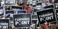 Unhinged student who flipped Turning Point USA table gets arrested and faces 5 charges