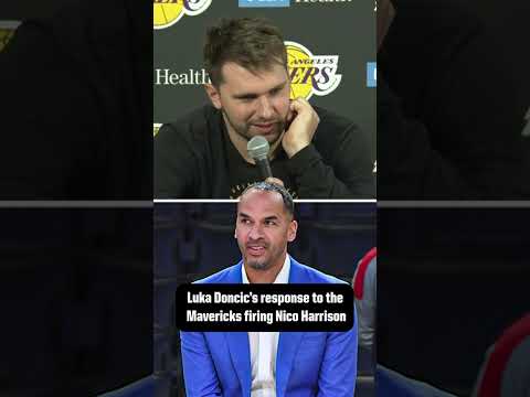Luka Doncic was asked about his thoughts on Nico Harrison being fired