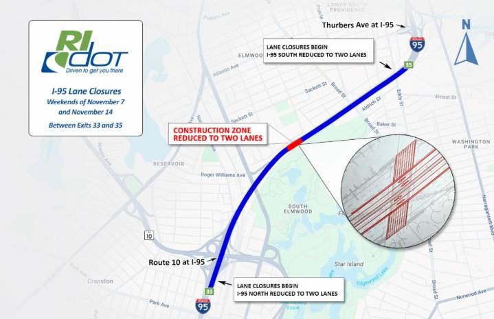 RIDOT to perform 3 'weekend-long' construction operations