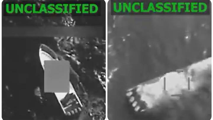 Tres personas murieron en un nuevo ataque de EE. UU. a embarcación, supuestamente, de narcos: difunden video del bombardeo