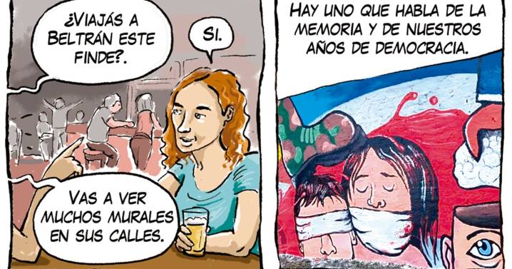 «Murales de Beltrán» la nueva tira de Chelo Candia en el Voy