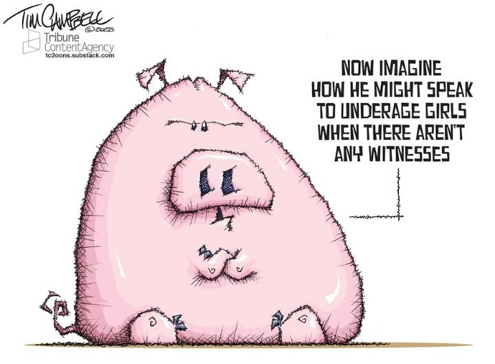 Cartoon: This little piggy took its hush money all the way home