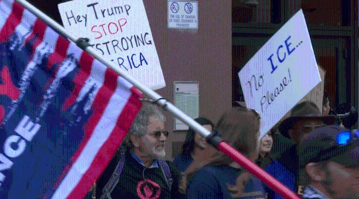 Border Report Live: Dozens protest ICE arrests inside San Diego's federal building