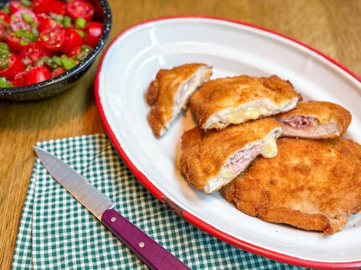 Libritos clásicos de jamón y queso