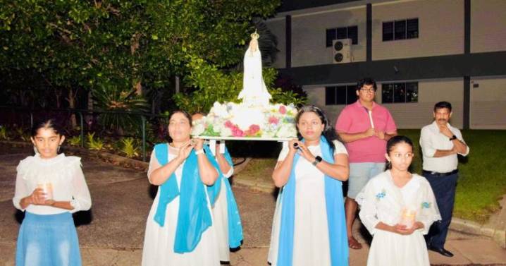 Marian visual presentation held at St Alphonsa Church in Darwin
