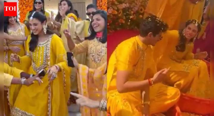 Internet melts as Women's World Cup winner Smriti Mandhana, Palash Muchhal share cute Haldi moment