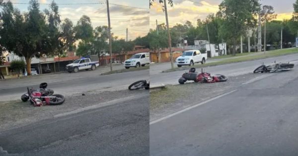 [URGENTE] Fuerte choque entre dos motos en avenida Tavella