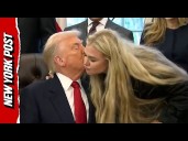 Trump Gives Erika Kirk Peck on the Cheek Before Segio Gor's Swear