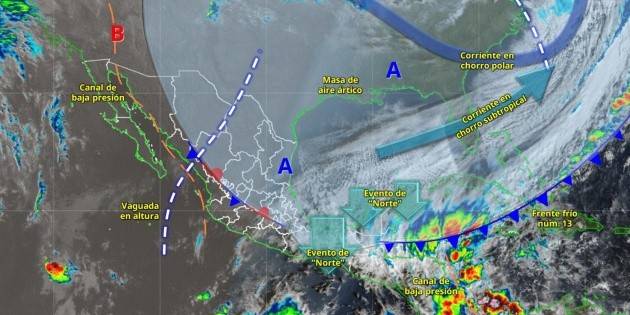 Frente frío 14 ya tiene fecha de entrada a México; estados afectados