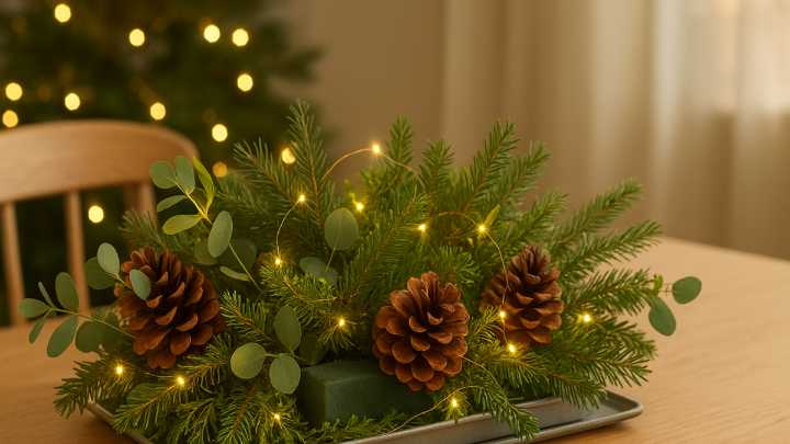 Tendencias de decoración de Navidad 2025 para el comedor: el adorno natural que reemplaza a las velas y al centro de mesa