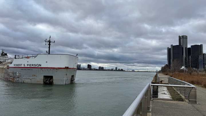 Canadian freighter runs aground in Detroit River, second this month
