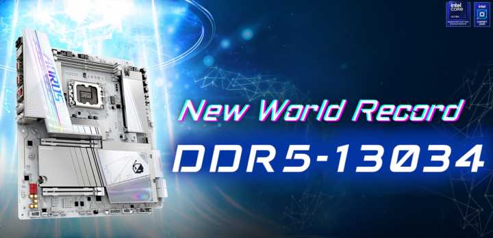 Gigabyte Sets DDR5 Memory Frequency World Record On Z890 AORUS Tachyon ICE, Achieves 13,034 MT/s